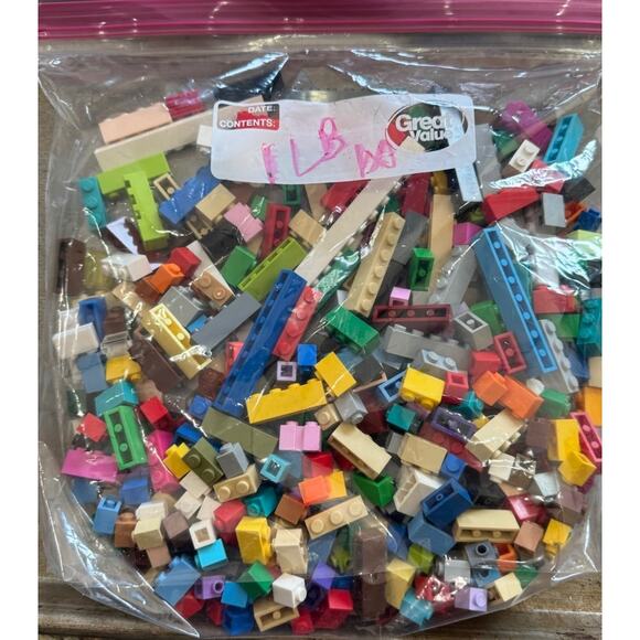 1 POUND Assorted 1x-wide Long Lego Bricks Lot: 1x-wide pieces only - Picture 3 of 3